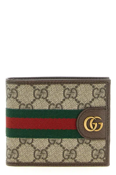 Gucci Ophidia Bi-fold Wallet In Beige