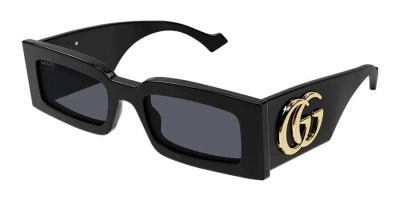 Pre-owned Gucci Original  Sunglasses Gg1426s 001 Black Frame Gray Gradient Lens 54mm
