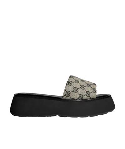 Gucci Platform Slide Sandal In Black