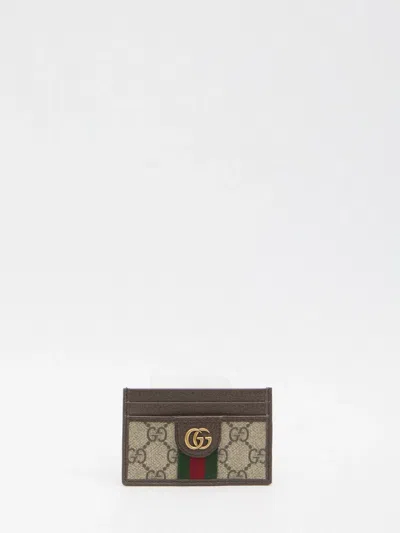 Gucci Printed Canvas Card Holder