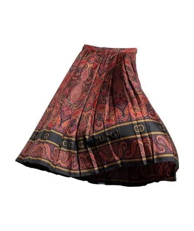 Gucci Printed Skirt In Brown