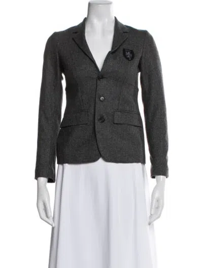Pre-owned Gucci Kids' Printed Woven Blazer In Grey
