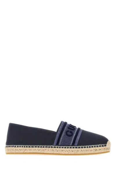 Gucci Refined Canvas Espadrilles Slip-on With Logo Front Strap In Multi