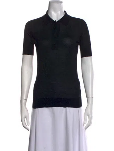 Pre-owned Gucci Short Sleeve Polo In Black