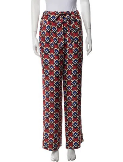 Pre-owned Gucci Silk Graphic Print Pajamas In Red