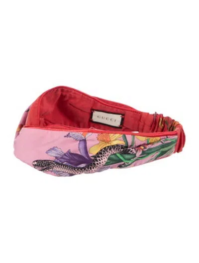 Pre-owned Gucci Silk Headband In Pink
