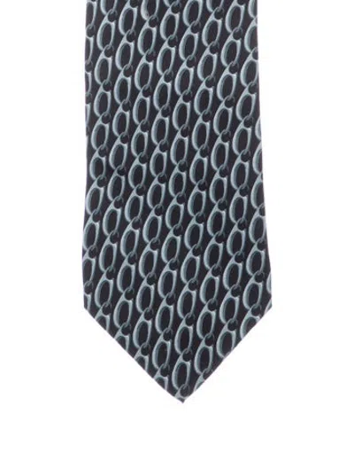 Pre-owned Gucci Silk Neck Tie In Blue