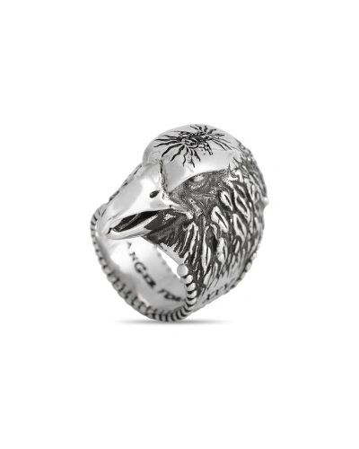 Gucci Silver Anger Forest Eagle Ring (authentic ) In Metallic