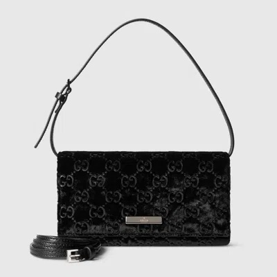 Gucci Small Pouch With Strap In Black