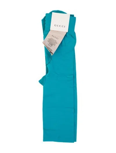 Pre-owned Gucci Solid Full-length Tights W/tags In Blue