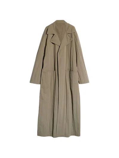 Gucci Taupe Matte Nylon Coat In Gray