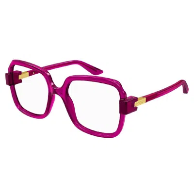 Gucci Transparent Mini Demo Lenses Eyeglasses In Brown