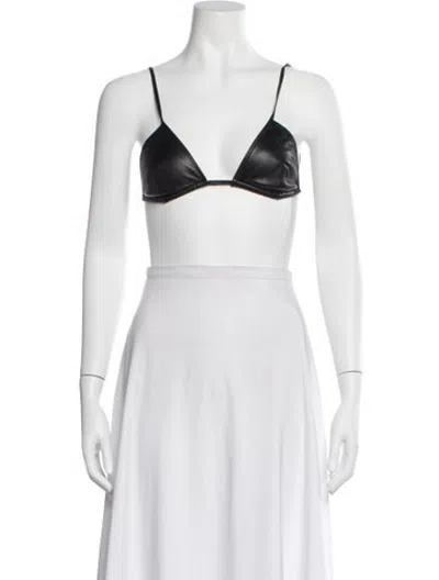 Pre-owned Gucci Vintage 1998 Leather Bra In Black