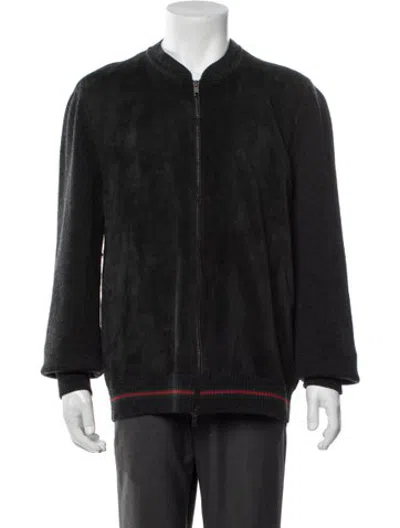 Pre-owned Gucci Vintage 2000's Bomber Jacket In Black