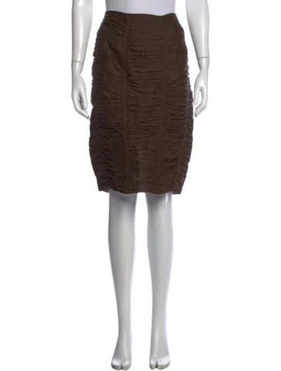 Pre-owned Gucci Vintage Mini Skirt In Brown
