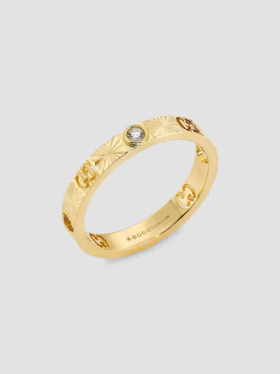 Gucci Women's Icon 18k Yellow Gold & 0.03 Tcw Diamond Star Ring
