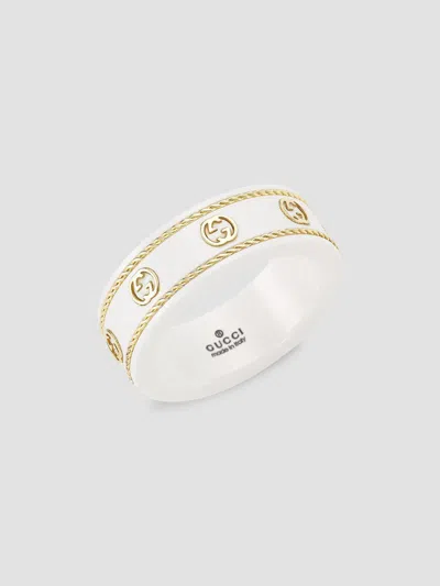 Gucci Women's Icon Ring In Yellow Gold And Zirconia