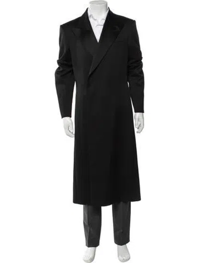 Pre-owned Gucci Wool Overcoat In Black