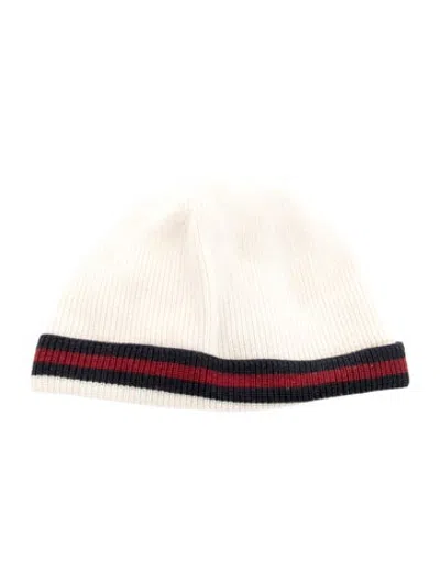 Pre-owned Gucci Wool Patterned Beanie In Neutrals