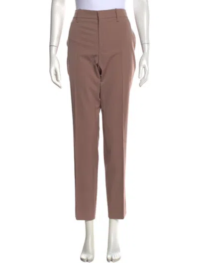 Pre-owned Gucci Wool Straight Leg Pants In Neutrals