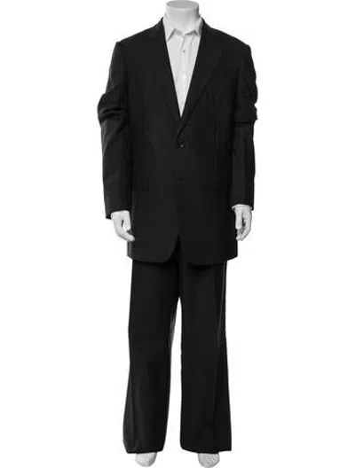 Pre-owned Gucci Wool Two-piece Suit Vest In Grey