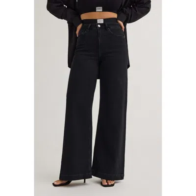 Guess Bellagio High Waist Wide Leg Jeans In Black