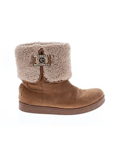 Pre-owned Guess Kids' Boots In Tan