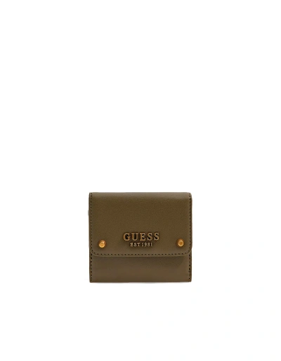 Guess Designer Wallets Women's Green Wallet In Brown