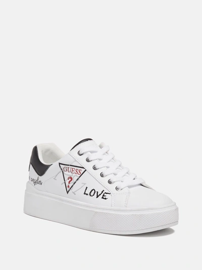 Guess Factory Perhaps Low-top Platform Sneakers In White