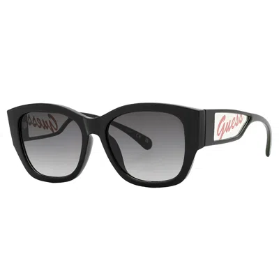 Guess Factory Smoke Gradient Square Ladies Sunglasses Gf0403 01b 56 In Black