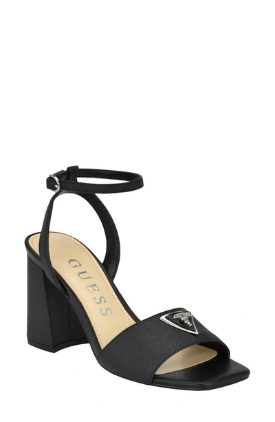 Guess Gelyae Ankle Strap Sandal In Black