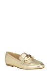 Guess Isaac Bit Loafer In Gold Leather