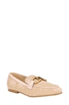 Guess Isaac Bit Loafer In Light Pink Logo Leather