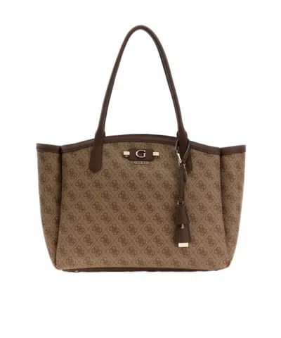 Guess Lindsey Satchel Bag In Multi