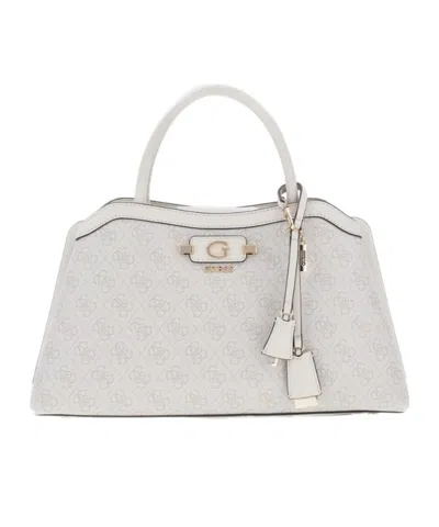 Guess Lindsey Satchel Bag In Sand