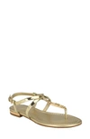 Guess Meaa Ankle Strap Sandal In Gold - Manmade