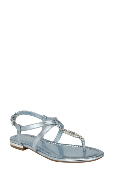 Guess Meaa Ankle Strap Sandal In Light Blue