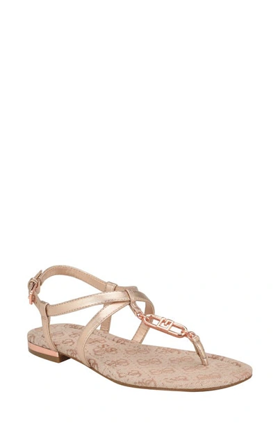 Guess Meaa Ankle Strap Sandal In Light Pink - Manmade