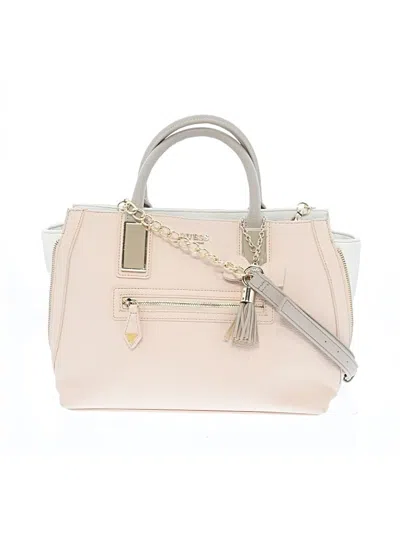 Pre-owned Guess Satchel In Ivory