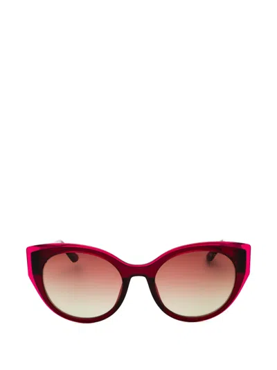 Guess Usa Cat-eye Sunglasses In Burgundy