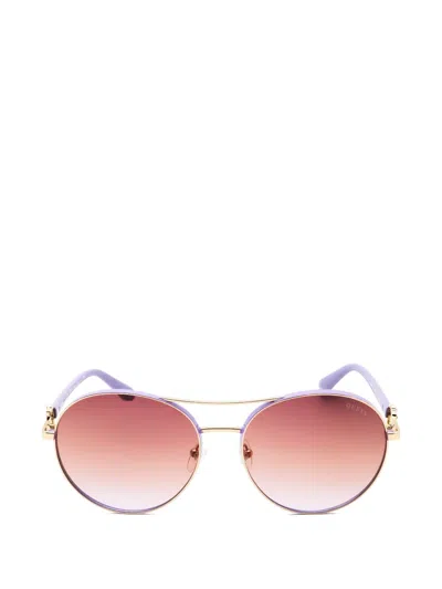 Guess Usa Round-frame Sunglasses In Gold
