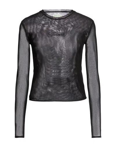 Guess Woman Top Black Size Xs Polyester, Elastane