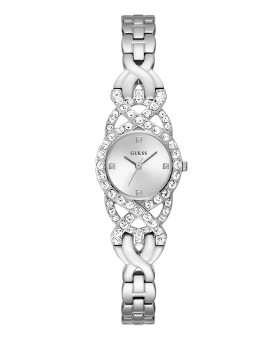 Guess Women's Analog Silver-tone Steel Watch 23mm In Silver Tone