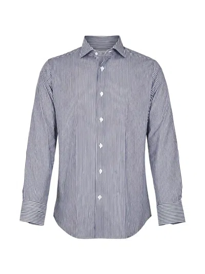Guglielminotti Striped Long-sleeve Shirt In Black