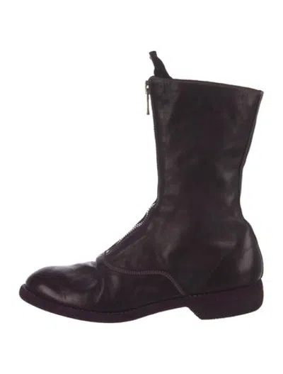 Pre-owned Guidi 310 Horse Leather Boots In Purple