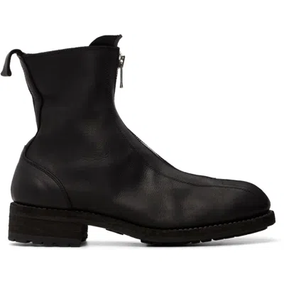 Guidi Black Bow02 Zip Up Boots In Multi