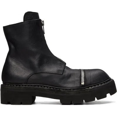 Guidi Black Grtr Zip Up Boots