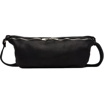 Guidi Black Leather Belt Bag In Blkt