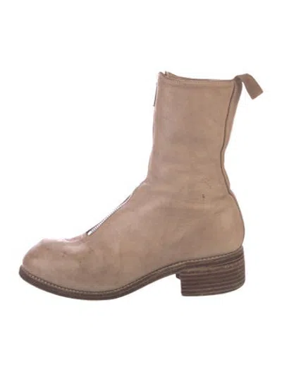 Pre-owned Guidi Pl2 Leather Boots In Pink