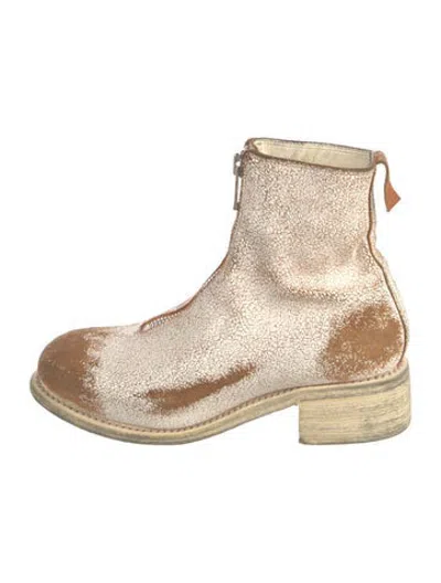 Pre-owned Guidi Suede Boots In Neutrals